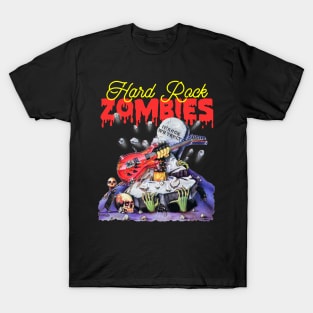 Hard Rock Zombies 80s Cult Classic Horror Fan Art T-Shirt